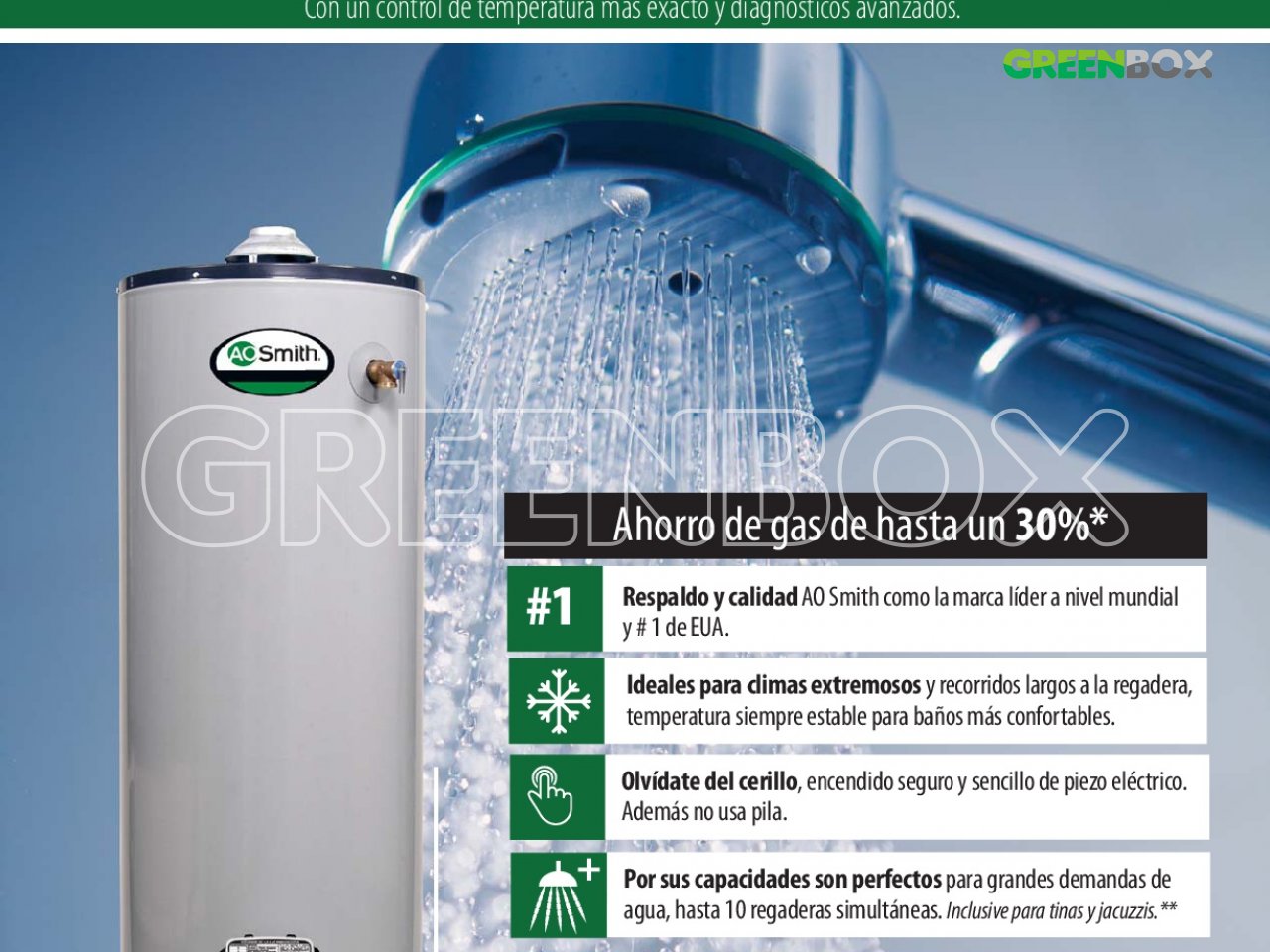 Calentador Residencial de gas Greenbox Paisajismo y Riegos